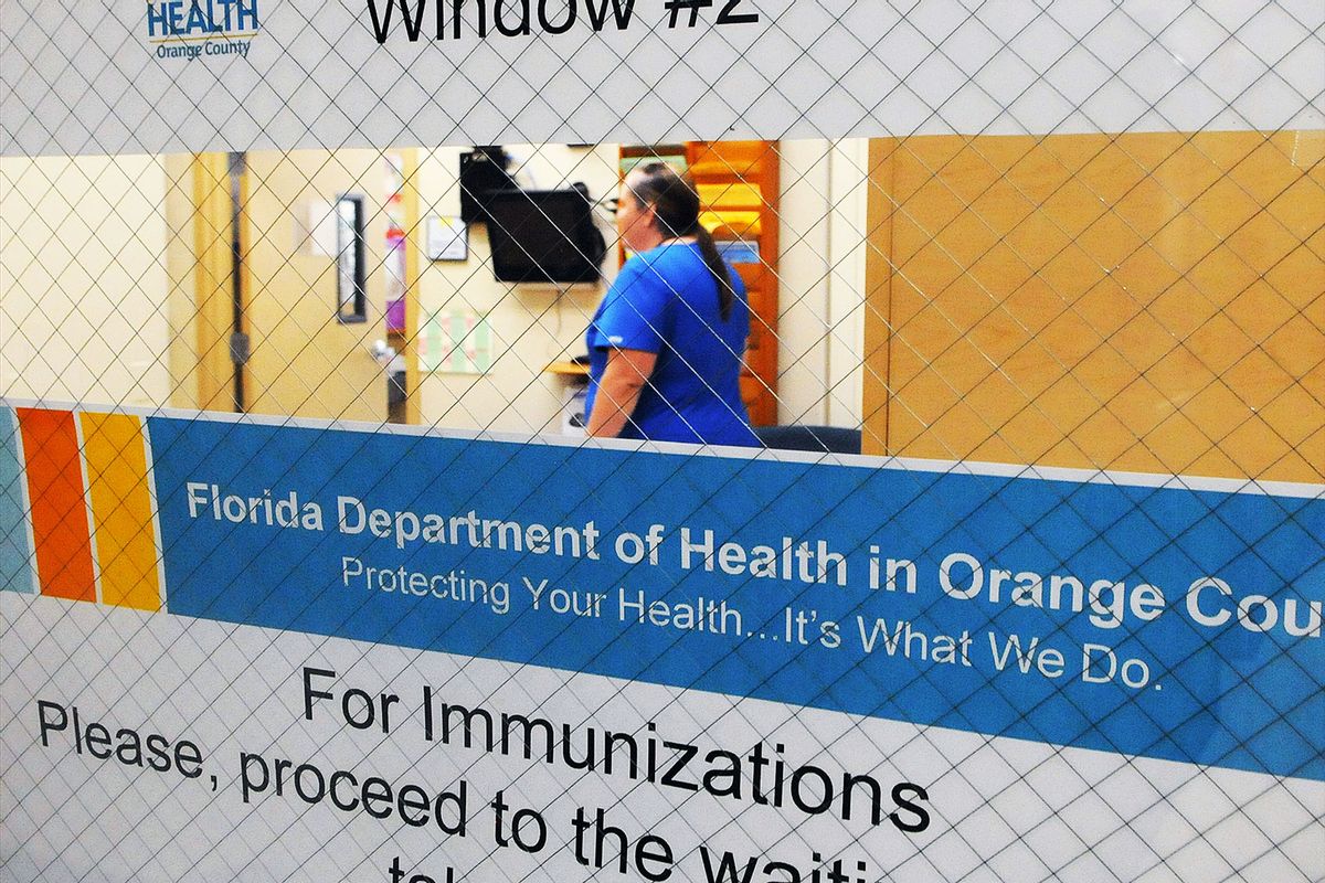 The immunization section is seen at the Orange County Health Department on May 6, 2019 in Orlando, Florida. (Paul Hennessy/NurPhoto via Getty Images)