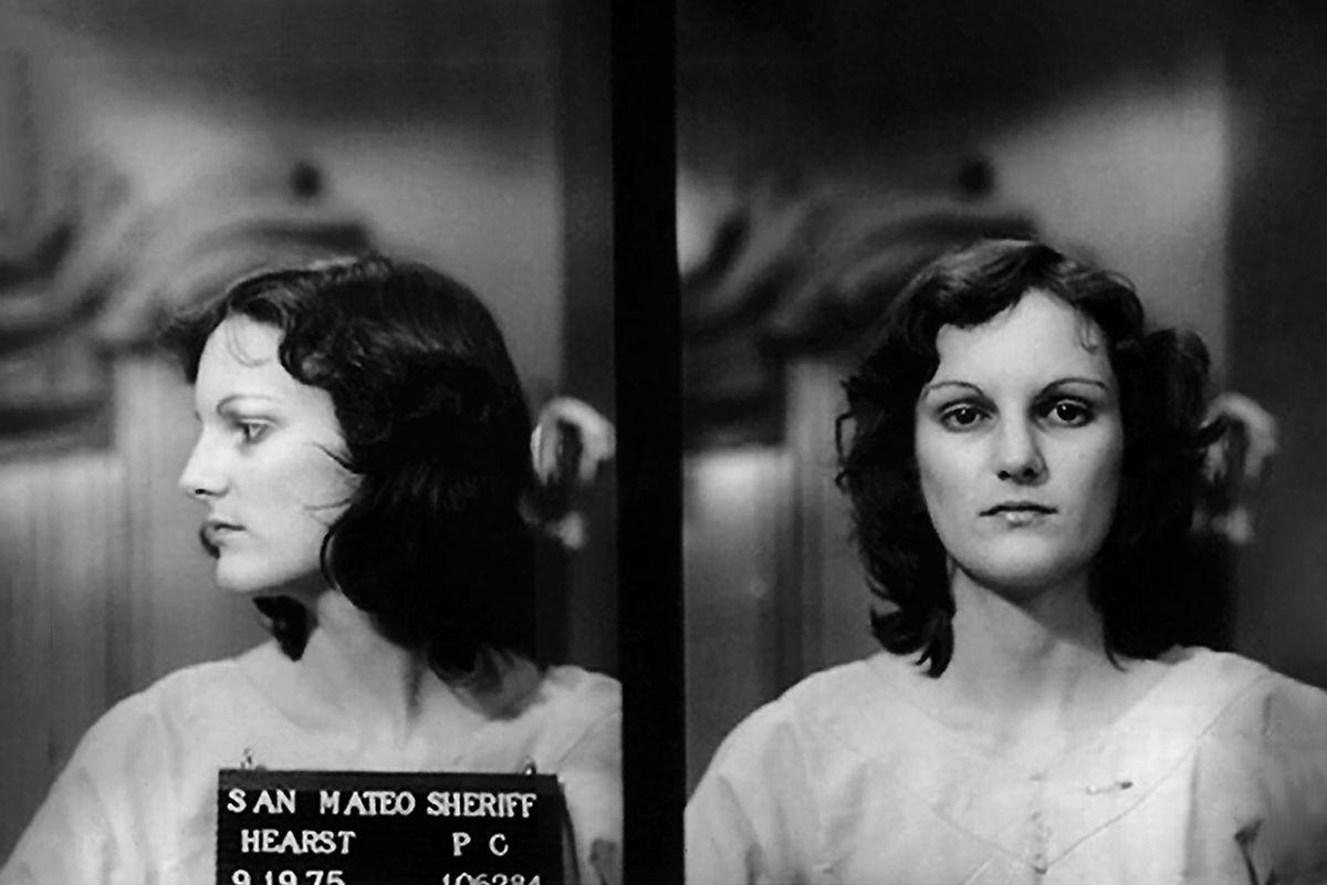 Heiress Patty Hearst poses for a San Mateo Sheriff mugshot after her arrest for bank robbery on September 19, 1975 in San Francisco, California. (Donaldson Collection/Michael Ochs Archives/Getty Images)