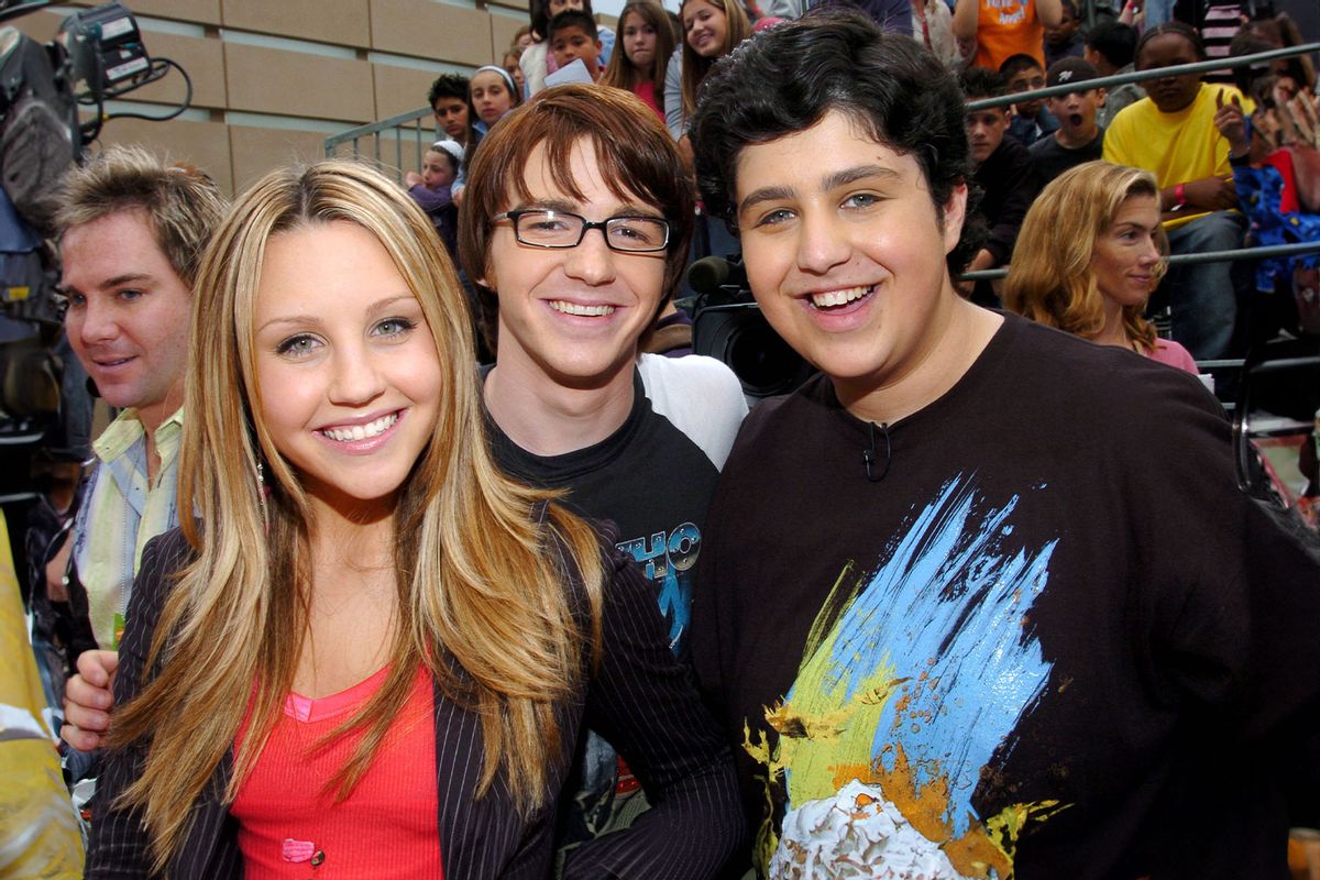 Amanda Bynes with Drake Bell and Josh Peck (Kevin Mazur/WireImage/Getty Images)