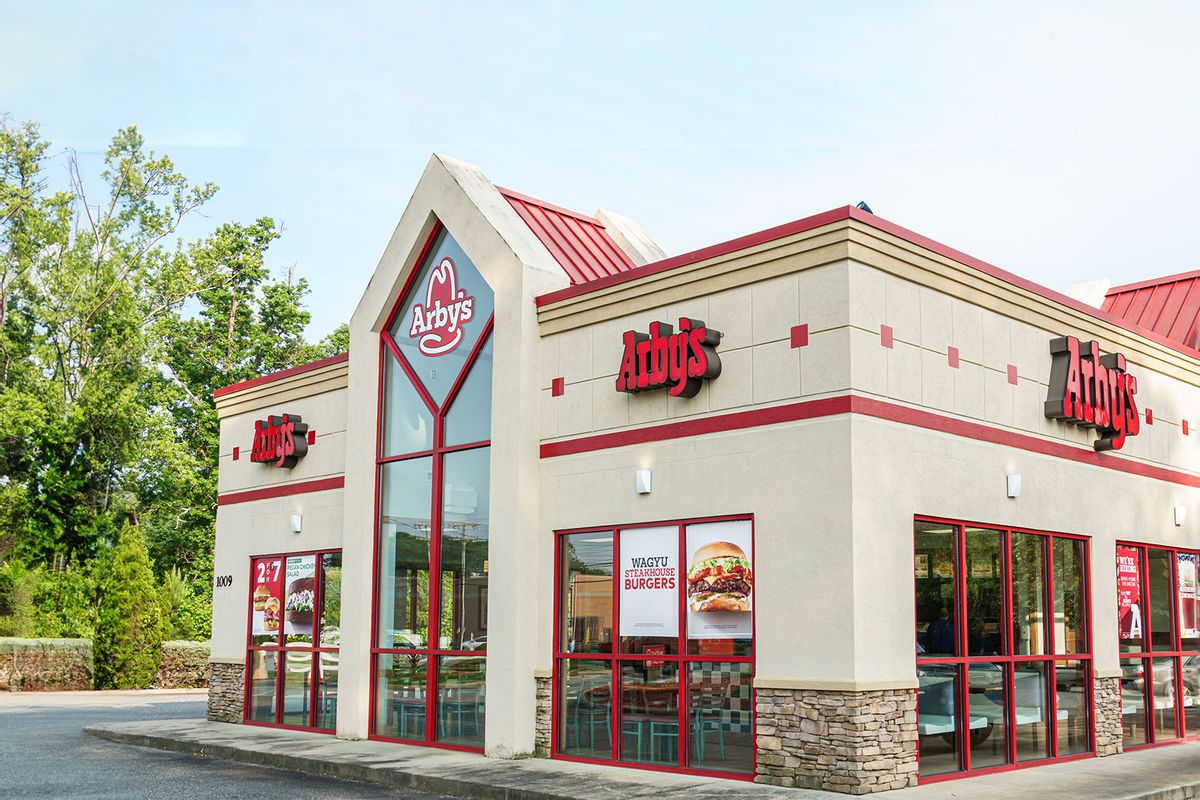 Arby's fast food restaurant, building exterior. (Jeffrey Greenberg/Universal Images Group via Getty Images)