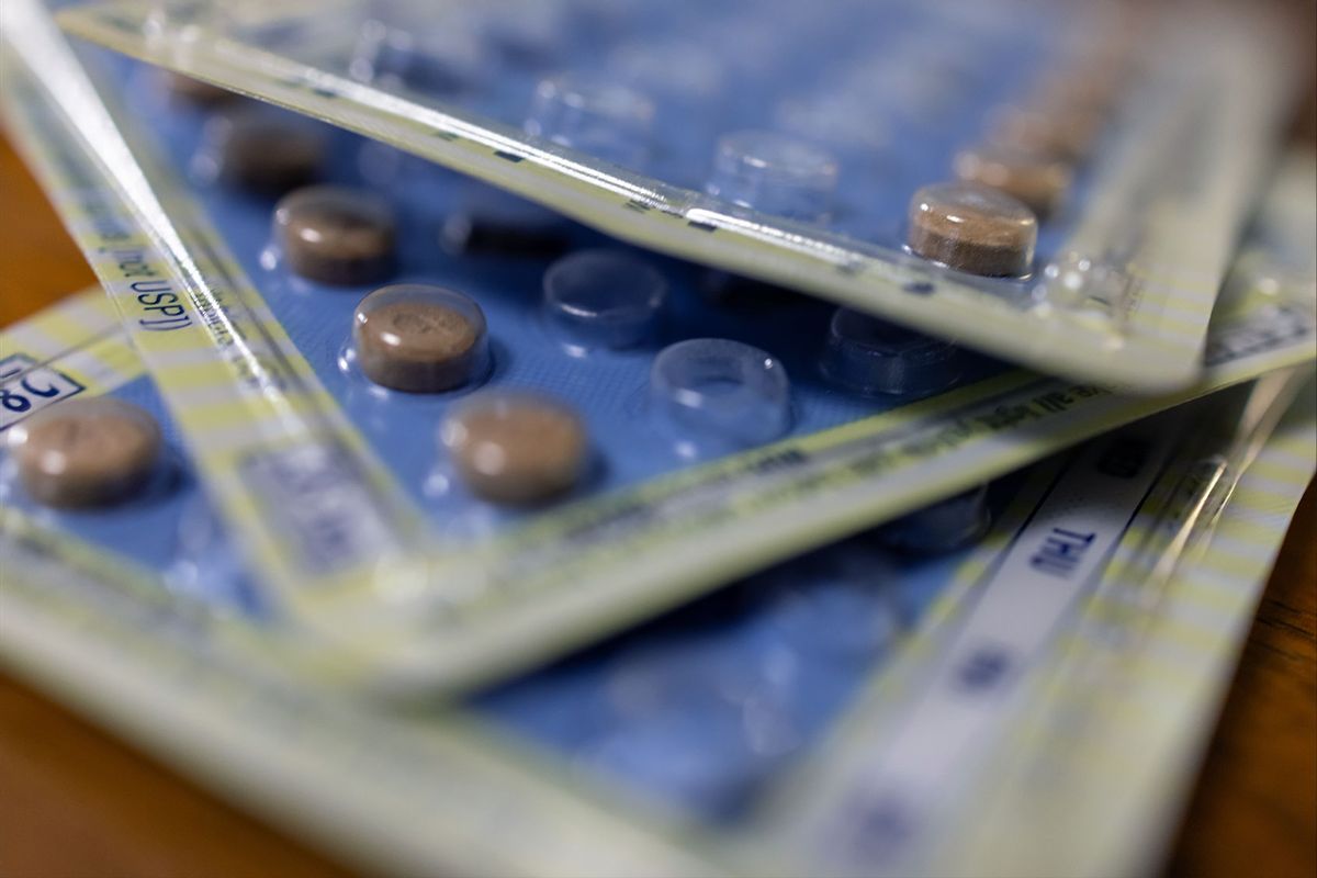 Birth control packs, close-up (Getty Images/Catherine McQueen)