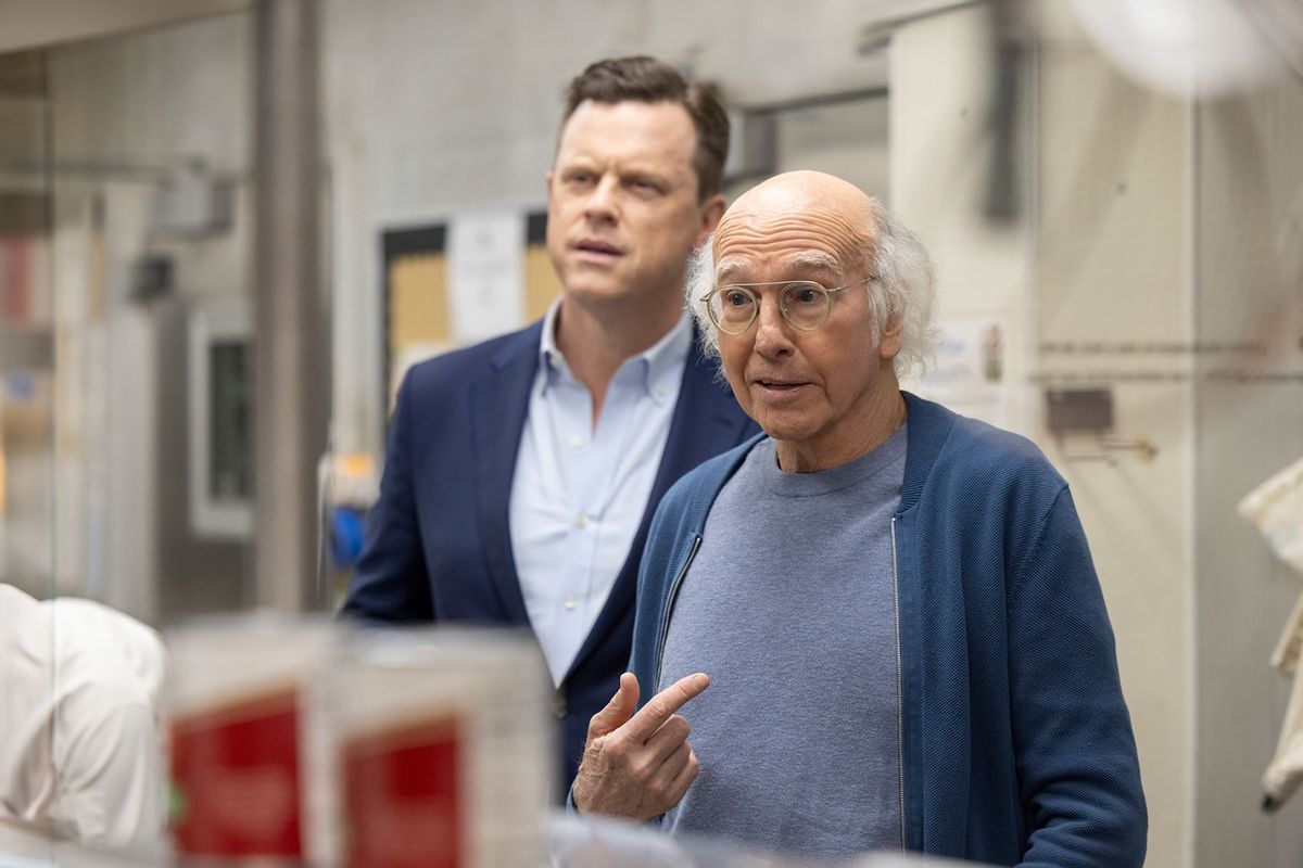 Willie Geist and Larry David on "Curb Your Enthusiasm" (John Johnson/HBO)