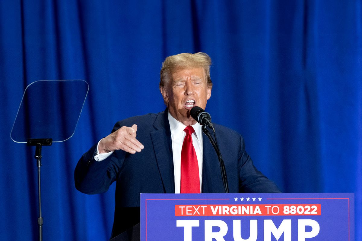 Former US President and 2024 presidential hopeful Donald Trump speaks during a "Get Out the Vote" rally at the Greater Richmond Convention Center in Richmond, Virginia, on March 2, 2024. (SAUL LOEB/AFP via Getty Images)