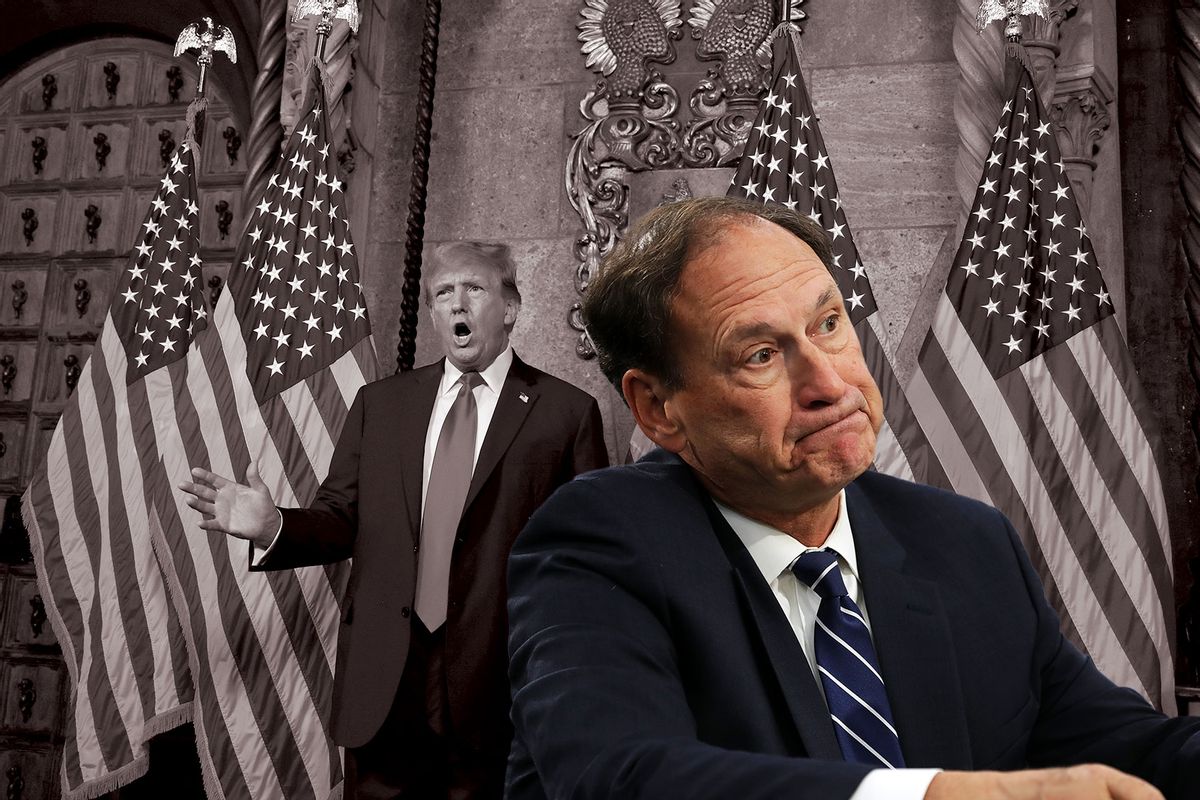 Donald Trump and Samuel Alito (Photo illustration by Salon/Getty Images)