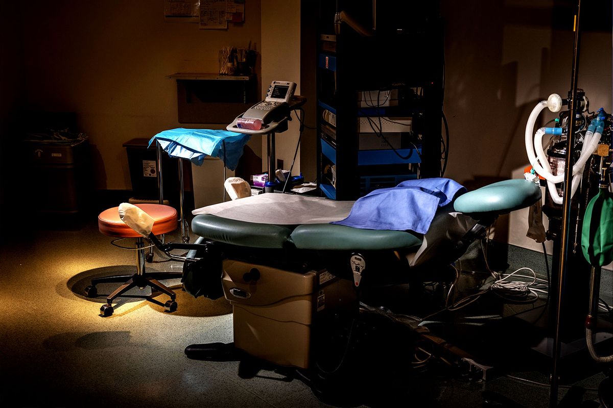An empty procedure room of West Coast Fertility Centers, photographed February 29, 2024. (Jay L. Clendenin/for The Washington Post via Getty Images)