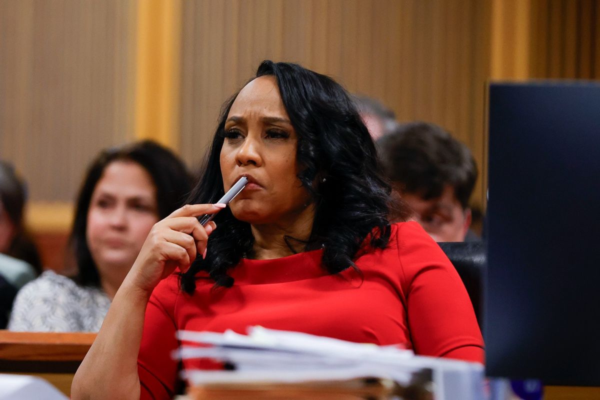Fulton County District Attorney Fani Willis looks on during a hearing in the case of the State of Georgia v. Donald John Trump at the Fulton County Courthouse on March 1, 2024, in Atlanta, Georgia.  (Alex Slitz-Pool/Getty Images)