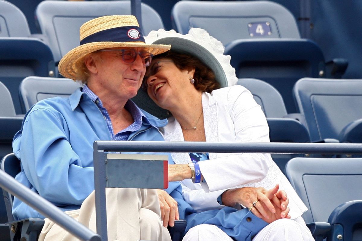 Gene Wilder and his wife Karen Boyer watching the U.S. Open at the Billie Jean King National Tennis Center on September 5, 2007 in Queens, New York. (Al Bello/Getty Images)