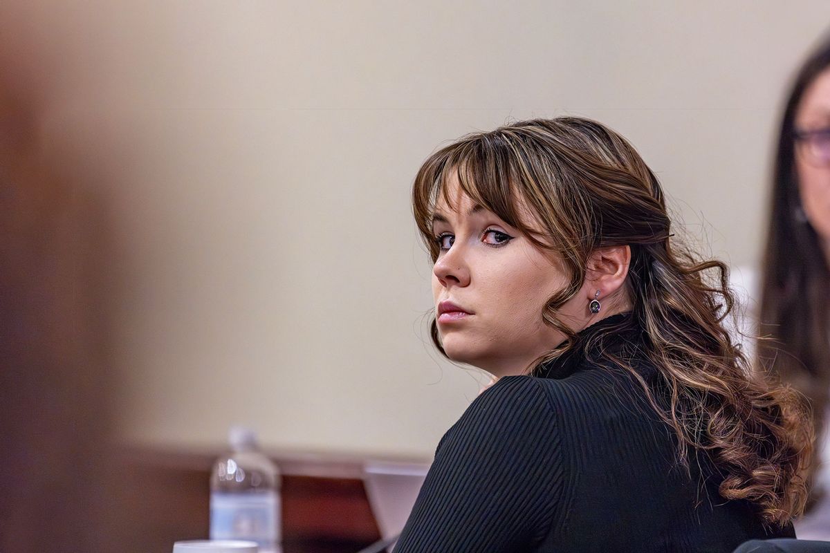 Hannah Gutierrez-Reed, former armorer for the movie "Rust," listens to closing arguments in her trial at district court on March 6, 2024 in Santa Fe, New Mexico. (Luis Sánchez Saturno - Pool/Getty Images)