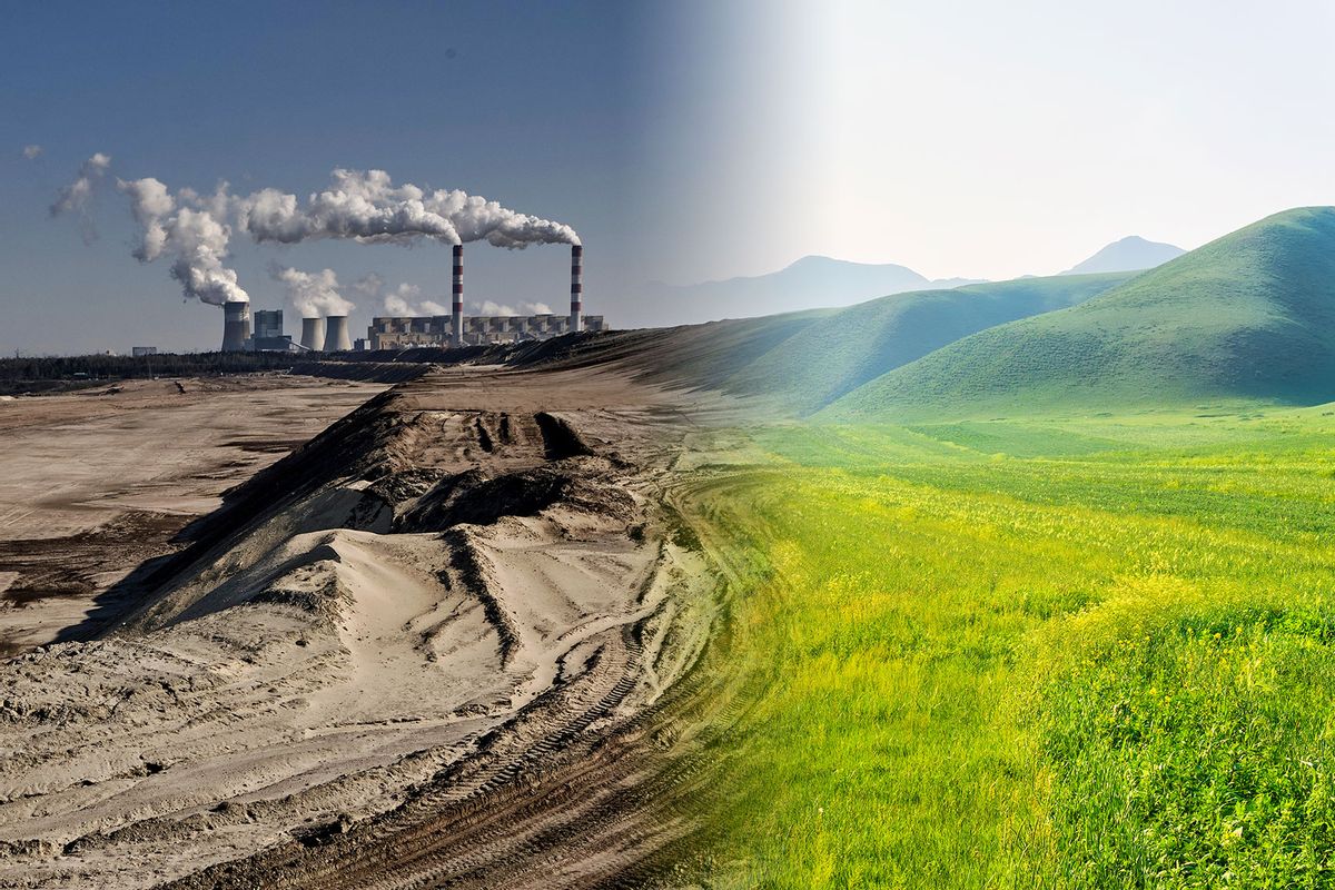 Industrial Wasteland VS Natural Green Field (Photo illustration by Salon/Getty Images)