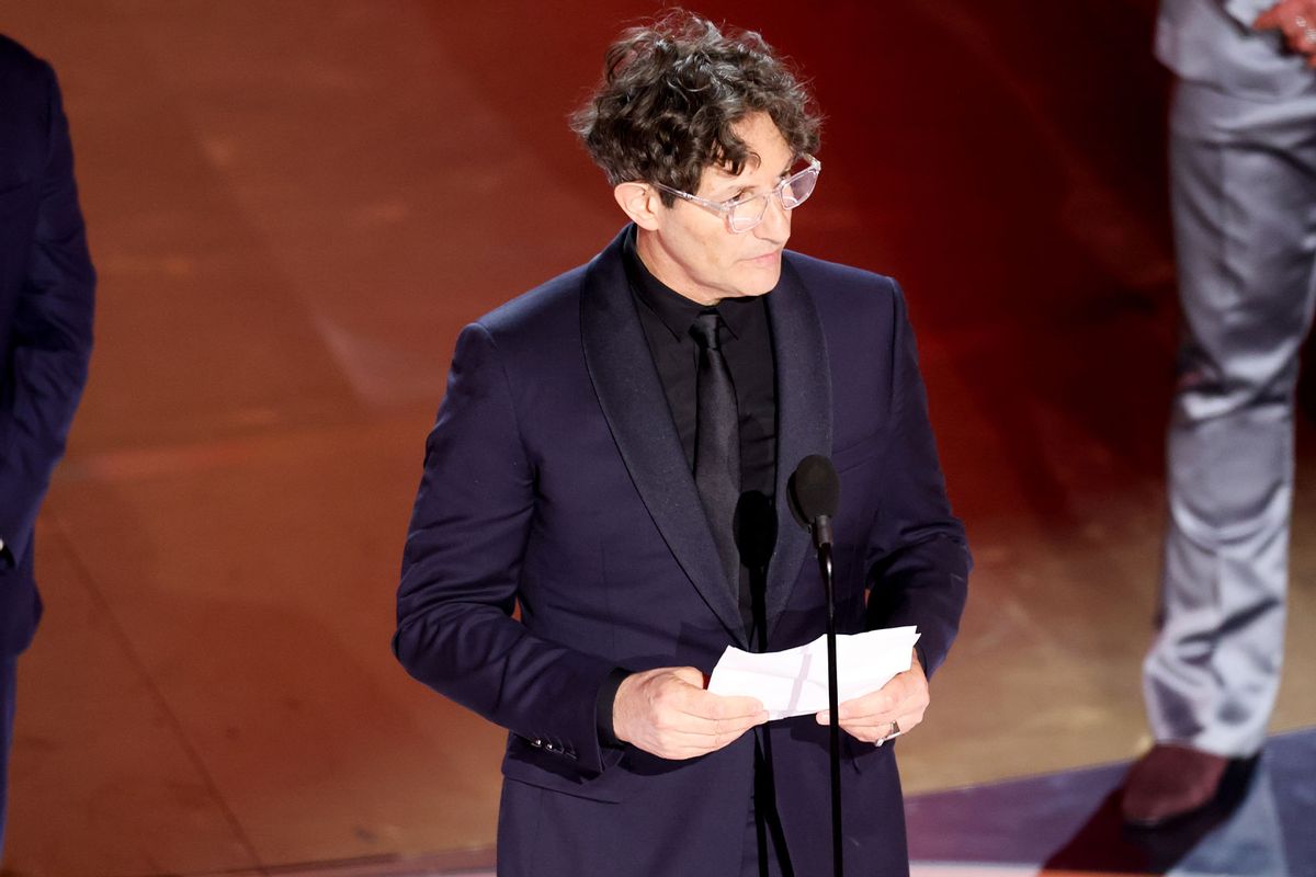 Jonathan Glazer accepts the Best International Feature Film award for "The Zone of Interest" at the 96th Annual Oscars held at Dolby Theatre on March 10, 2024 in Los Angeles, California. (Rich Polk/Variety via Getty Images)