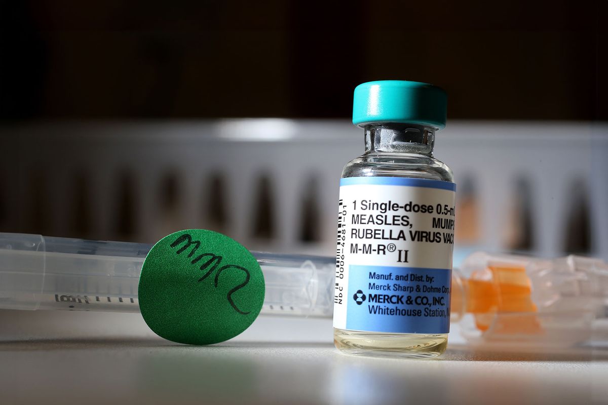 A dose of measles vaccine is seen at the Miami Children's Hospital in Miami, Florida. (Photo illustration by Joe Raedle/Getty Images)