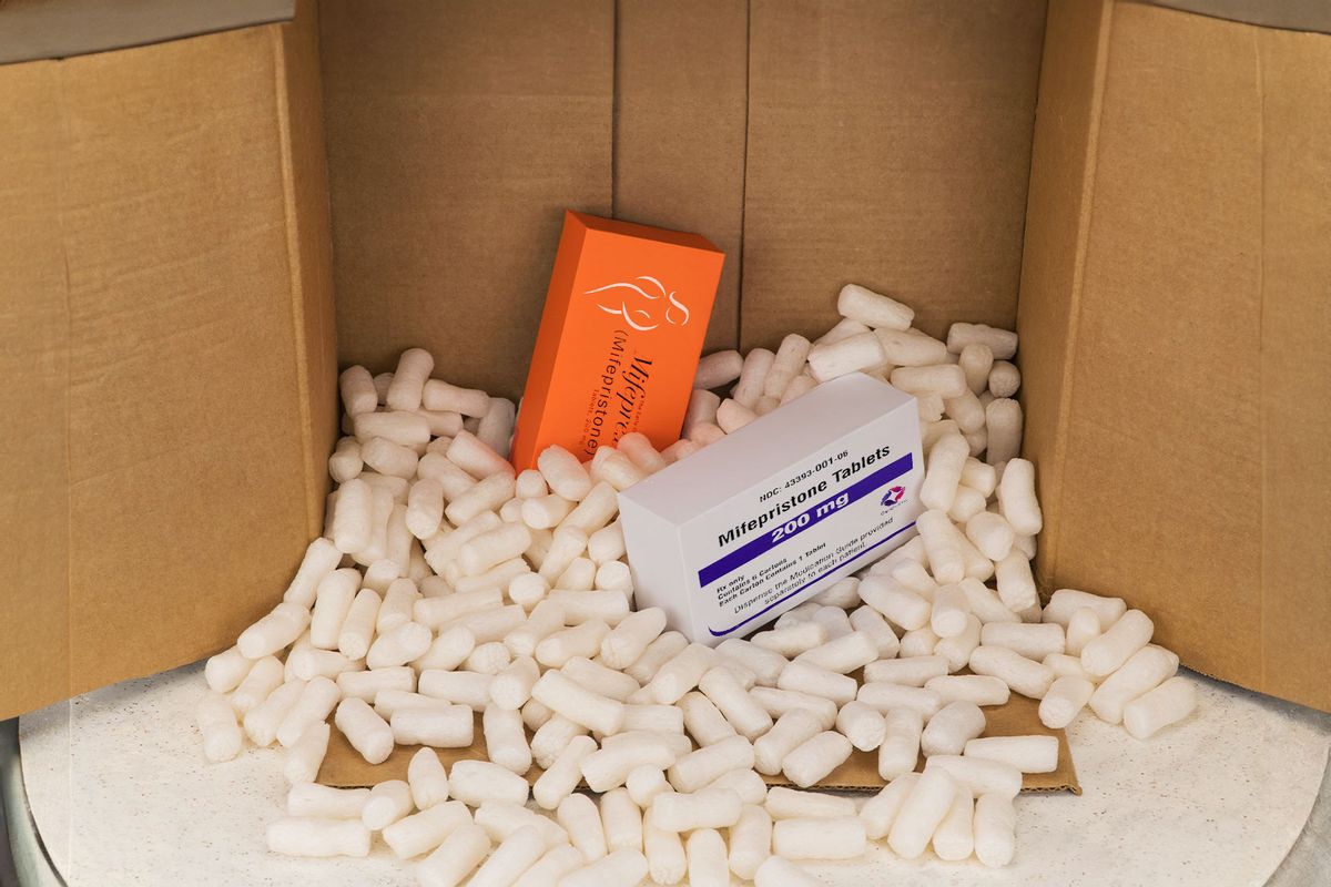 Package with boxes of Mifepristone (Photo illustration by Salon/Getty Images)