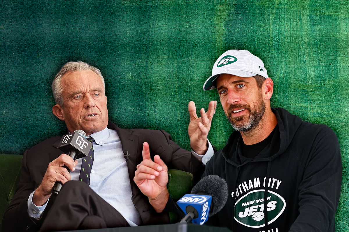 Robert F Kennedy Jr. and Aaron Rodgers (Photo illustration by Salon/Getty Images)