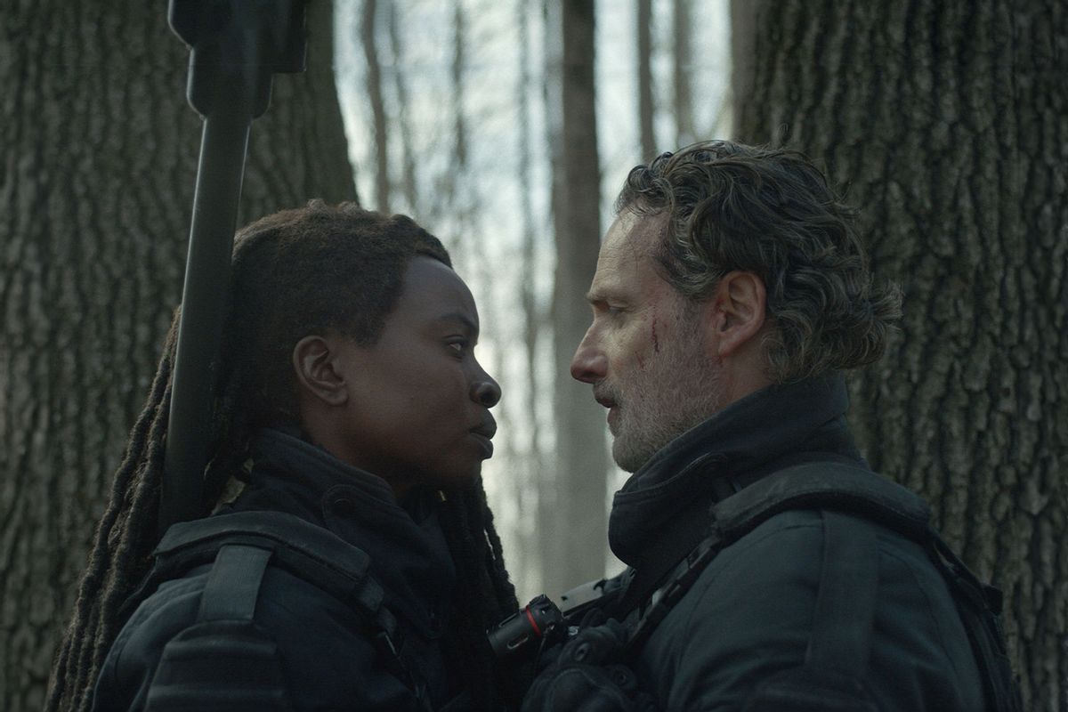 Danai Gurira and Andrew Lincoln in "The Walking Dead: The Ones Who Live" (AMC)