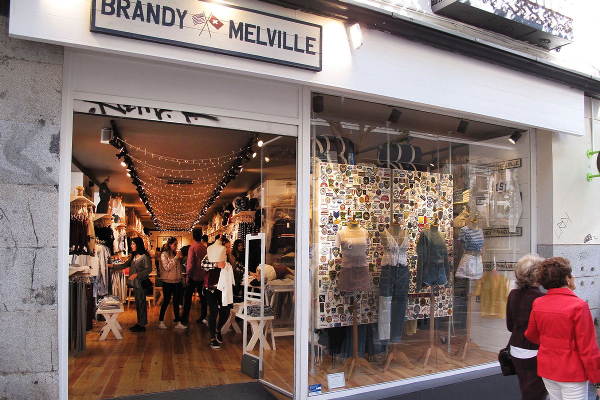 Showcase of Brandy & Melville store in Fuencarral street in Madrid, on 5 April 2017, Spain. (Cristina Arias/Cover/Getty Images)
