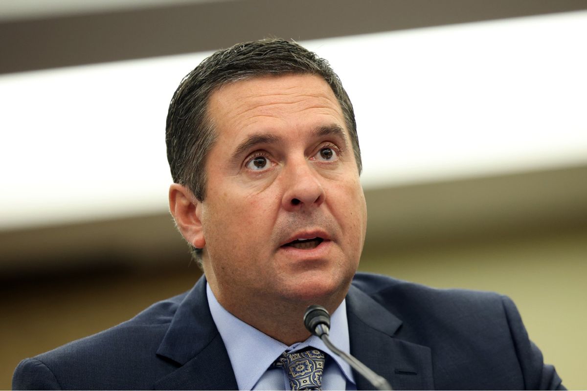U.S. Rep. Devin Nunes (R-CA) testifies during a Republican-led forum on the origins of the COVID-19 virus at the U.S. Capitol on June 29, 2021 in Washington, DC.  (Kevin Dietsch/Getty Images)