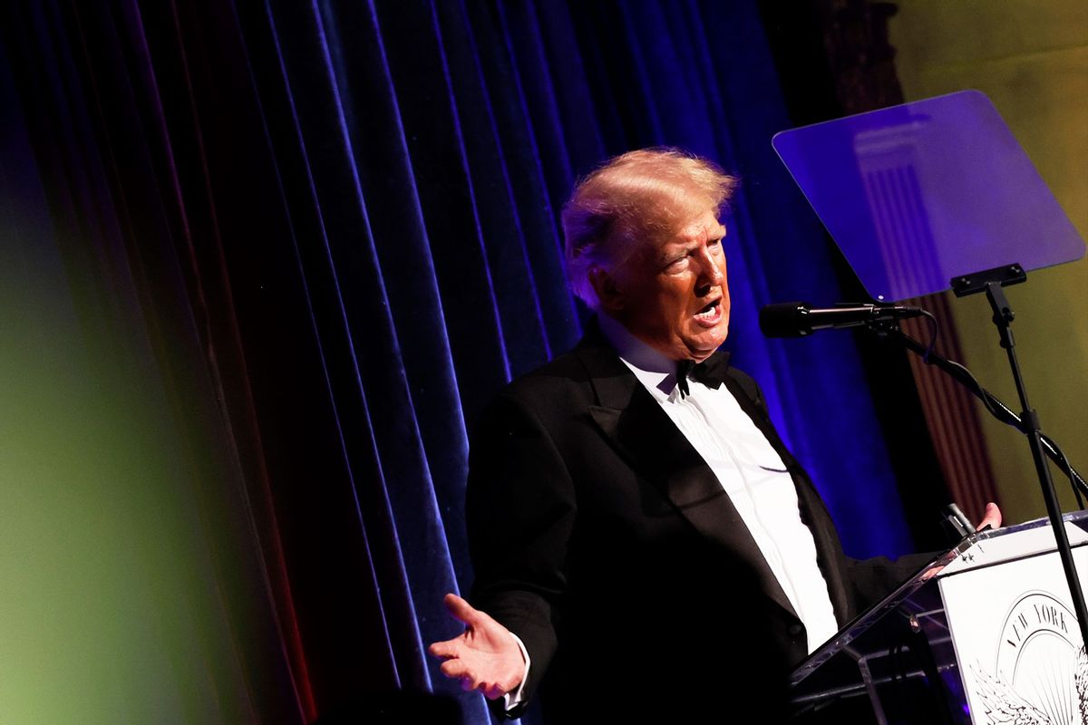 Former President Donald Trump speaks at the New York Young Republican Club Gala at Cipriani Wall Street on December 09, 2023 in New York City. (Michael M. Santiago/Getty Images)