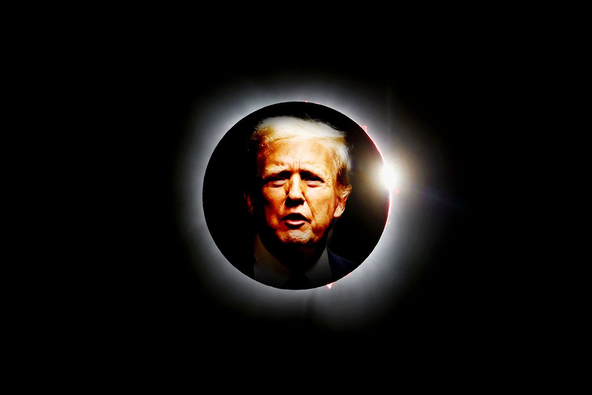 Donald Trump | The 2024 Total Solar Eclipse (Photo illustration by Salon/Getty Images)