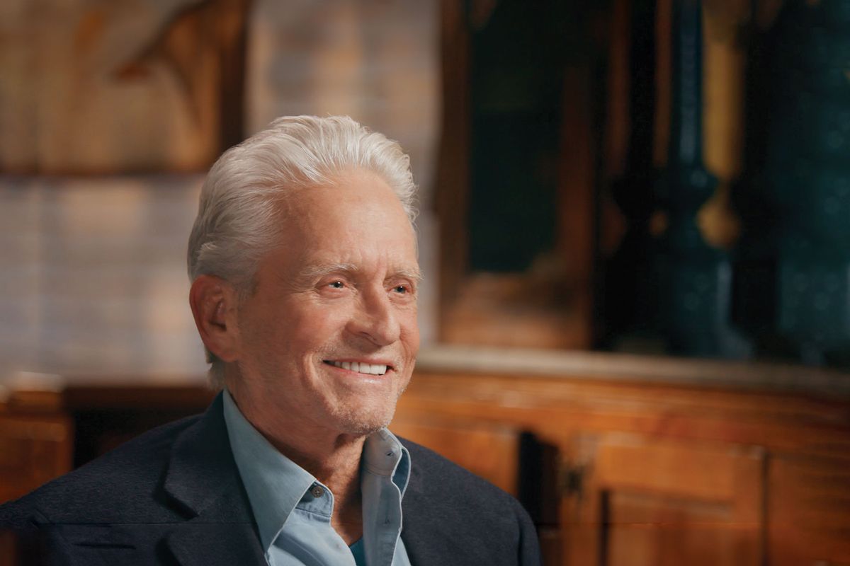 Michael Douglas on Finding Your Roots (Photo courtesy of PBS)