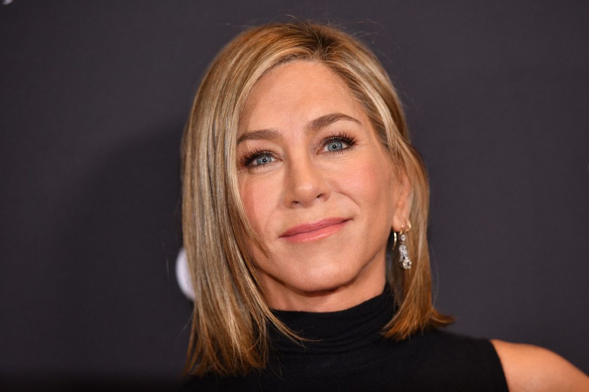 Jennifer Aniston arrives for the PaleyFest LA 2024 screening of "The Morning Show" at the Dolby theatre in Hollywood, California, April 12, 2024. (CHRIS DELMAS/AFP via Getty Images)