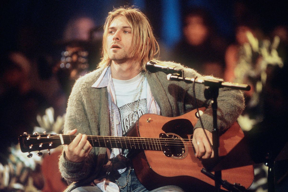 Kurt Cobain of Nirvana during the taping of MTV Unplugged at Sony Studios in New York City, 11/18/93. (Frank Micelotta/Getty Images)