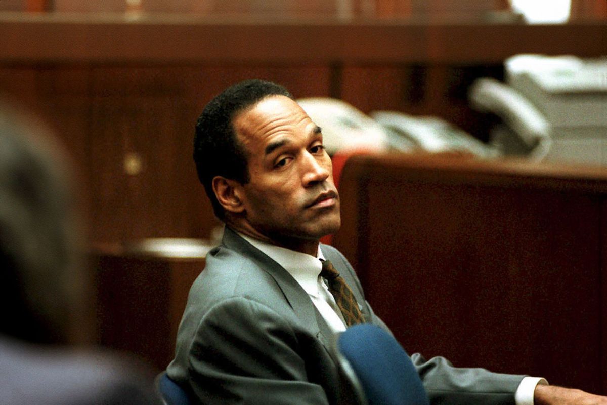 O. J. Simpson sits in Superior Court in Los Angeles 08 December 1994 during an open court session where Judge Lance Ito denied a media attorney's request to open court transcripts from a 07 December private meeting involving prospective jurors. (POOL/AFP via Getty Images)
