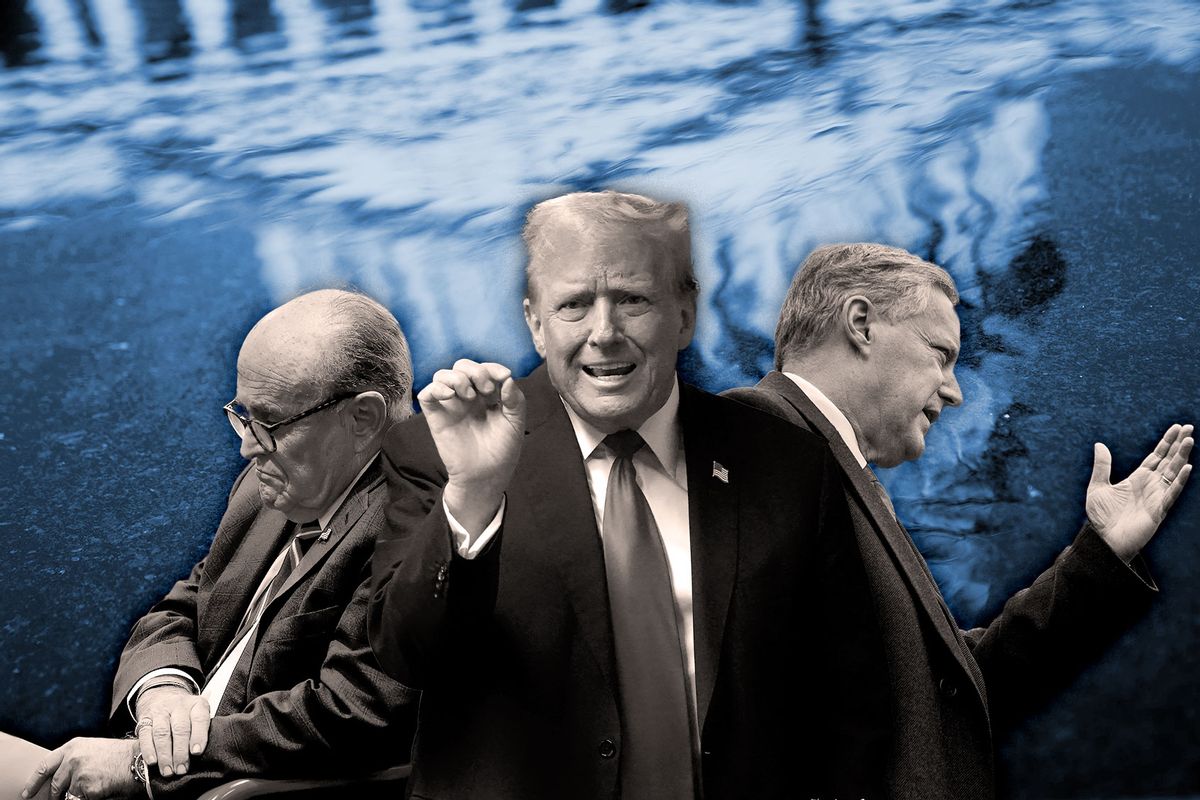Rudy Giuliani, Donald Trump and Mark Meadows (Photo illustration by Salon/Getty Images)