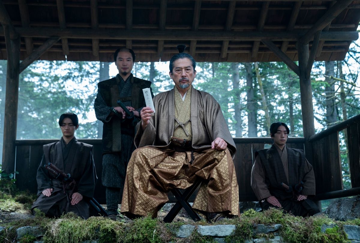 Hiroto Kanai as Omi and Hiroyuki Sanada as Lord Toranaga in "Shogun"  (Katie Yu/FX)