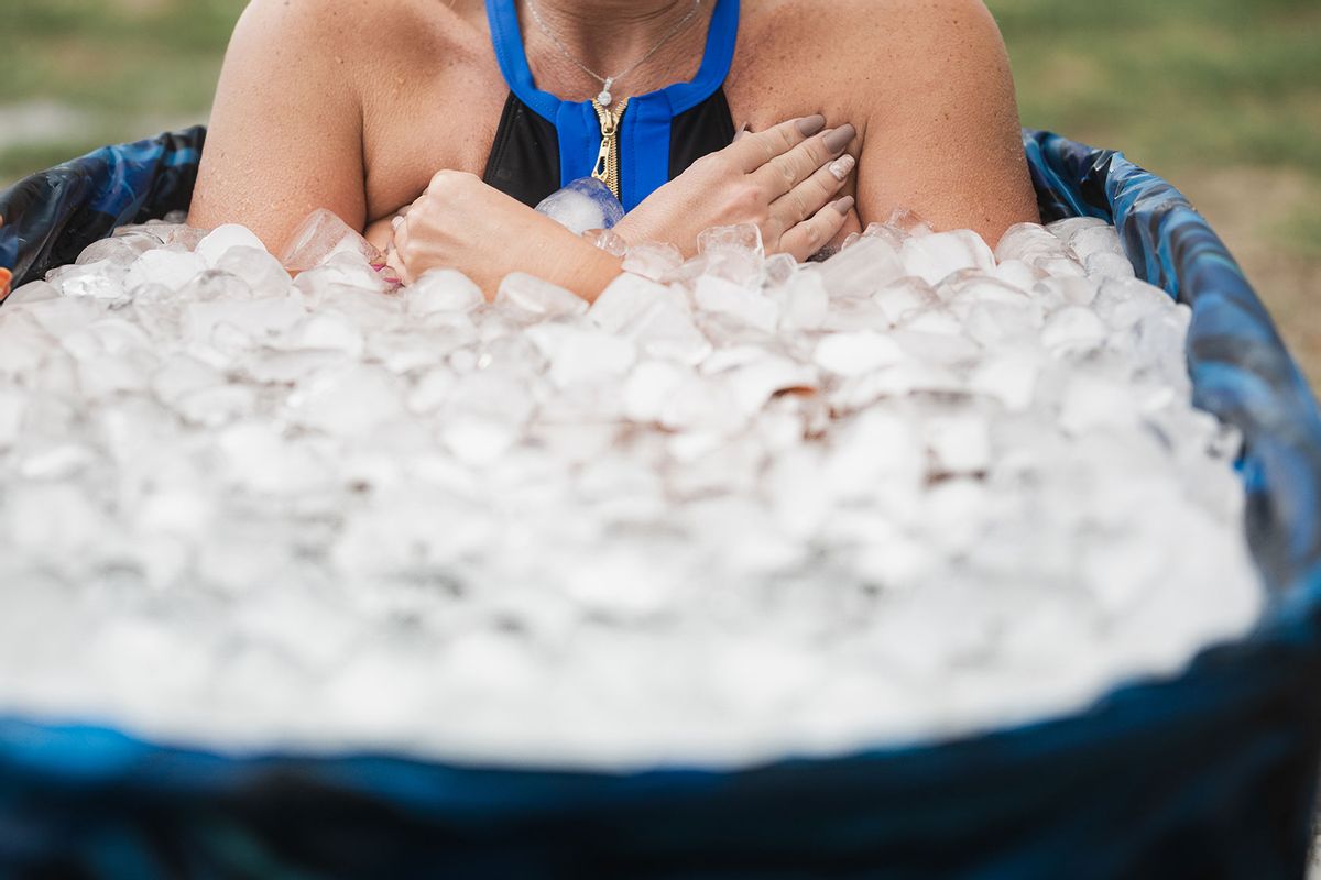 Woman with her arms folded in the cold in an ice bath (Getty Images/Ivan Rodriguez Alba)