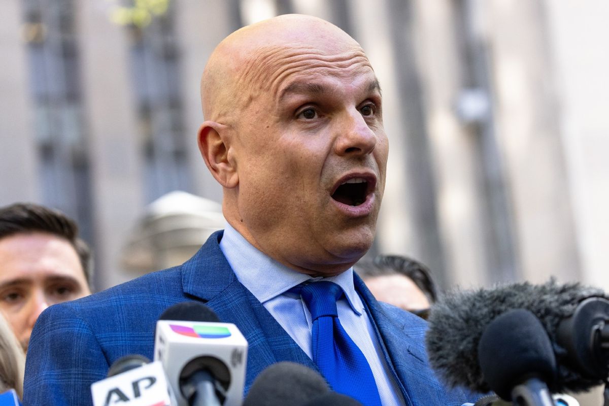 Arthur Aidala, attorney for Harvey Weinstein speaks during a press conference at Collect Pond Park near Manhattan Criminal Court on April 25, 2024 in New York City.  (Michael M. Santiago/Getty Images)