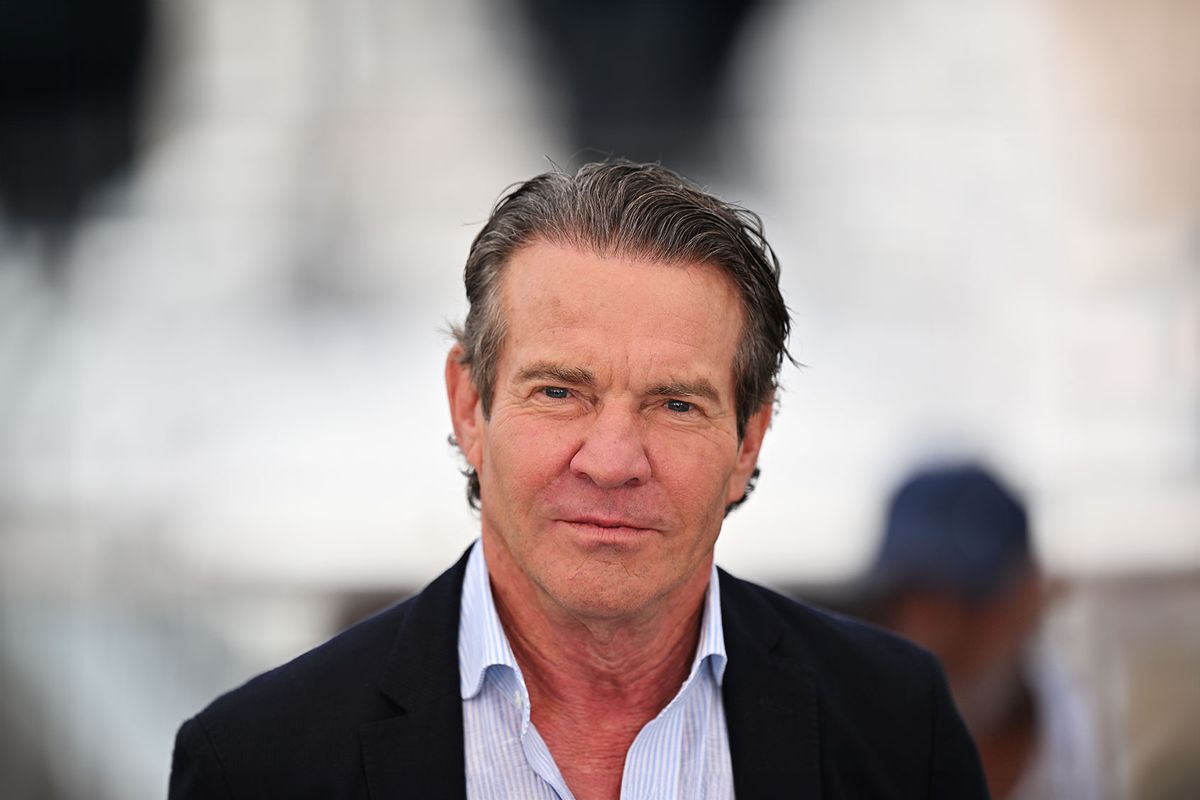 US actor Dennis Quaid poses during a photocall for the film 'The Substance' at the 77th Cannes Film Festival at Palais des Festivals in Cannes, France on May 20, 2024. (Mustafa Yalcin/Anadolu via Getty Images)