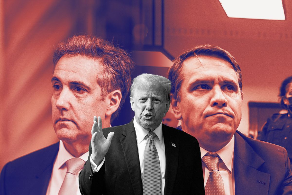 Donald Trump, Michael Cohen and Todd Blanche (Photo illustration by Salon/Getty Images)