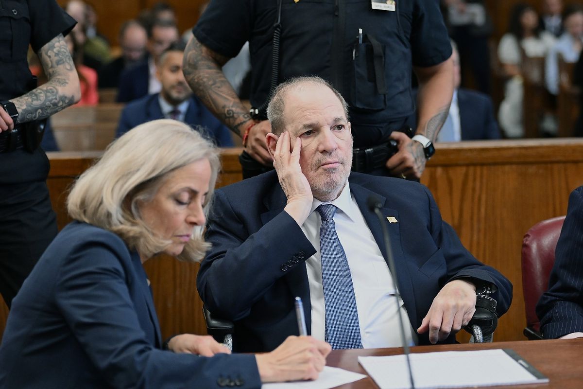 Former film producer Harvey Weinstein appears at a hearing in Manhattan Criminal Court on May 1, 2024 in New York City.  (Curtis Means-Pool/Getty Images)