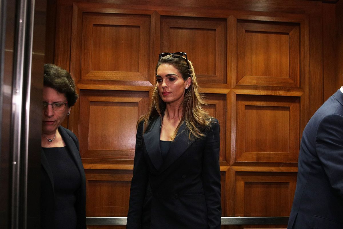 Former White House communications director Hope Hicks leaves after a closed-door interview with the House Judiciary Committee June 19, 2019 on Capitol Hill in Washington, DC. (Alex Wong/Getty Images)