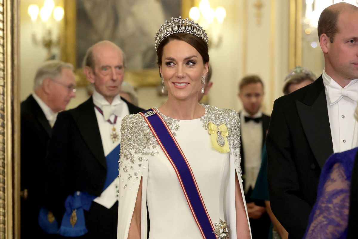 Catherine, Princess of Wales during the State Banquet at Buckingham Palace on November 22, 2022 in London, England. (Chris Jackson/Getty Images)