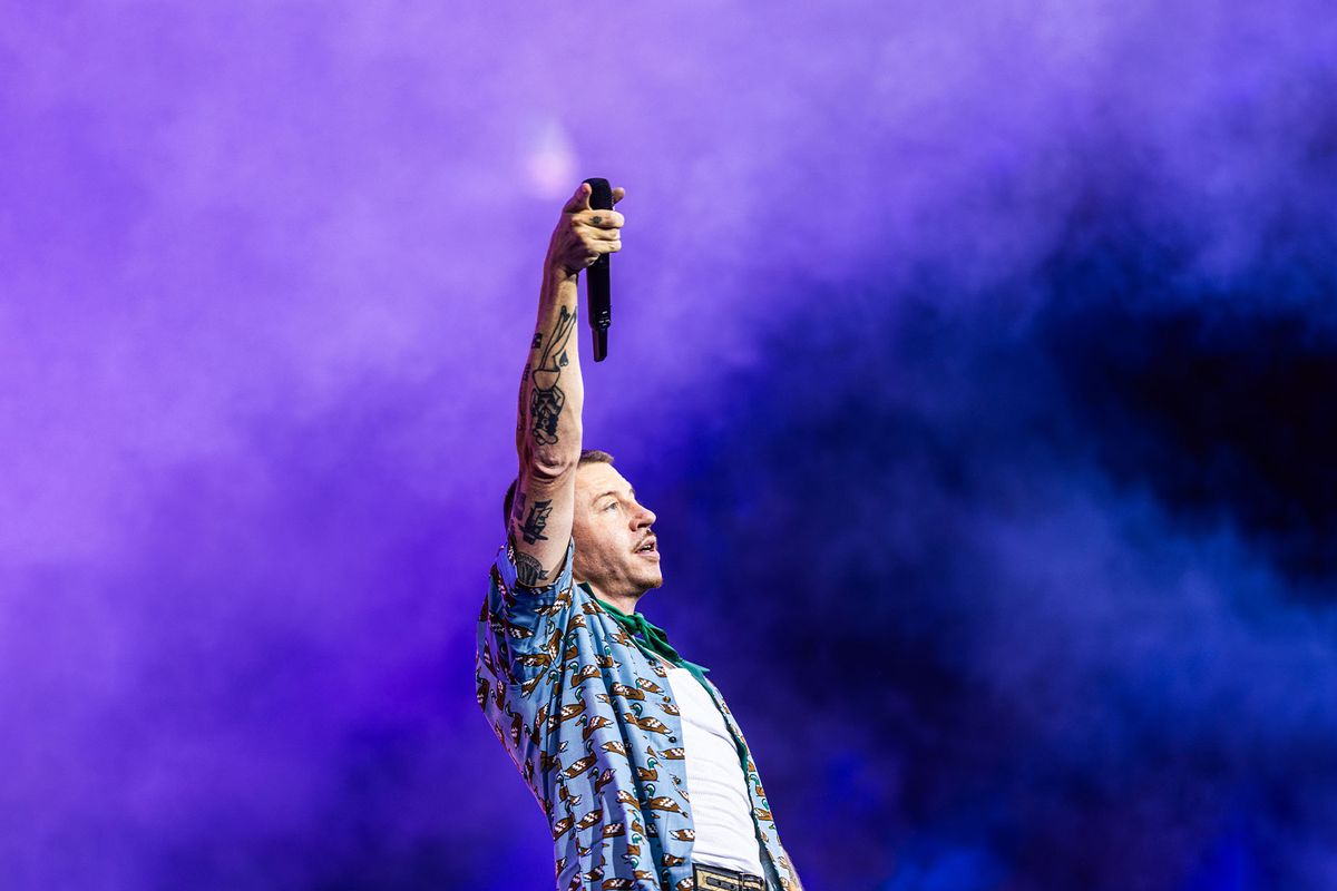 Macklemore performs live on stage during a concert at day 2 of Lollapalooza Berlin 2023 at Olympiapark on September 10, 2023 in Berlin, Germany. (Gina Wetzler/Redferns/Getty Images)
