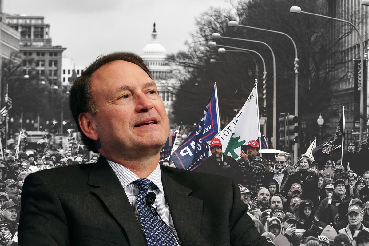 Samuel Alito | Supporters of President Donald Trump gather in Freedom Plaza for a rally on January 5, 2021 in Washington, DC. (Photo illustration by Salon/Getty Images)