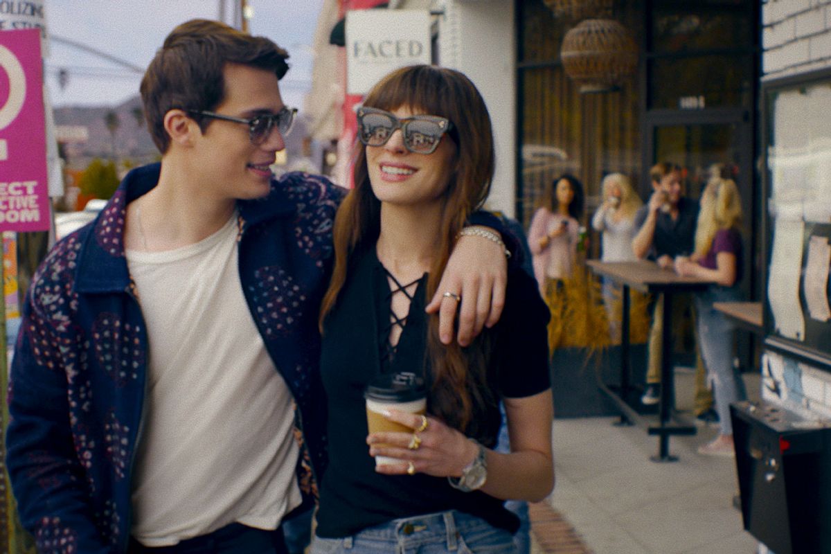 Nicholas Galitzine and Anne Hathaway in "The Idea of You" (Alisha Wetheril/Prime Video)