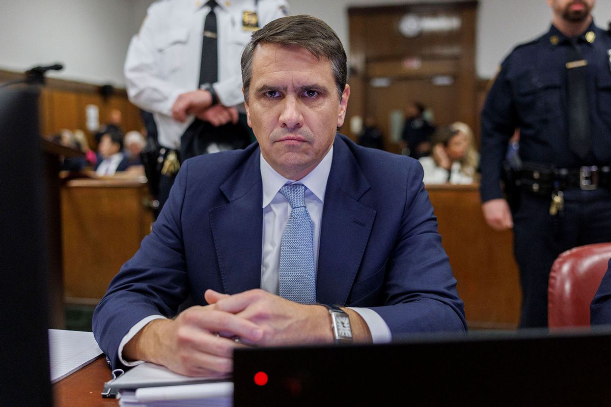 Attorney Todd Blanche sits in court during the trial of former President Donald Trump for allegedly covering up hush money payments at Manhattan Criminal Court on May 13, 2024 in New York City. (Sarah Yenesel-Pool/Getty Images)