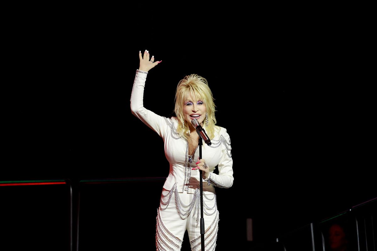 Dolly Parton speaks onstage during Kicking Off CMA Fest: A Special Conversation With Dolly Parton Hosted By Rachel Smith at Music City Center on June 06, 2024 in Nashville, Tennessee. (Jason Kempin/Getty Images)