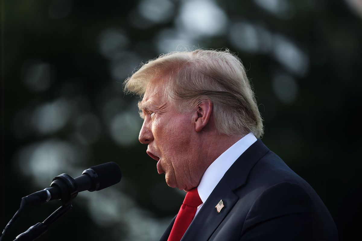 Former President Donald Trump holds a rally in the historical Democratic district of the South Bronx on May 23, 2024 in New York City. (Spencer Platt/Getty Images)