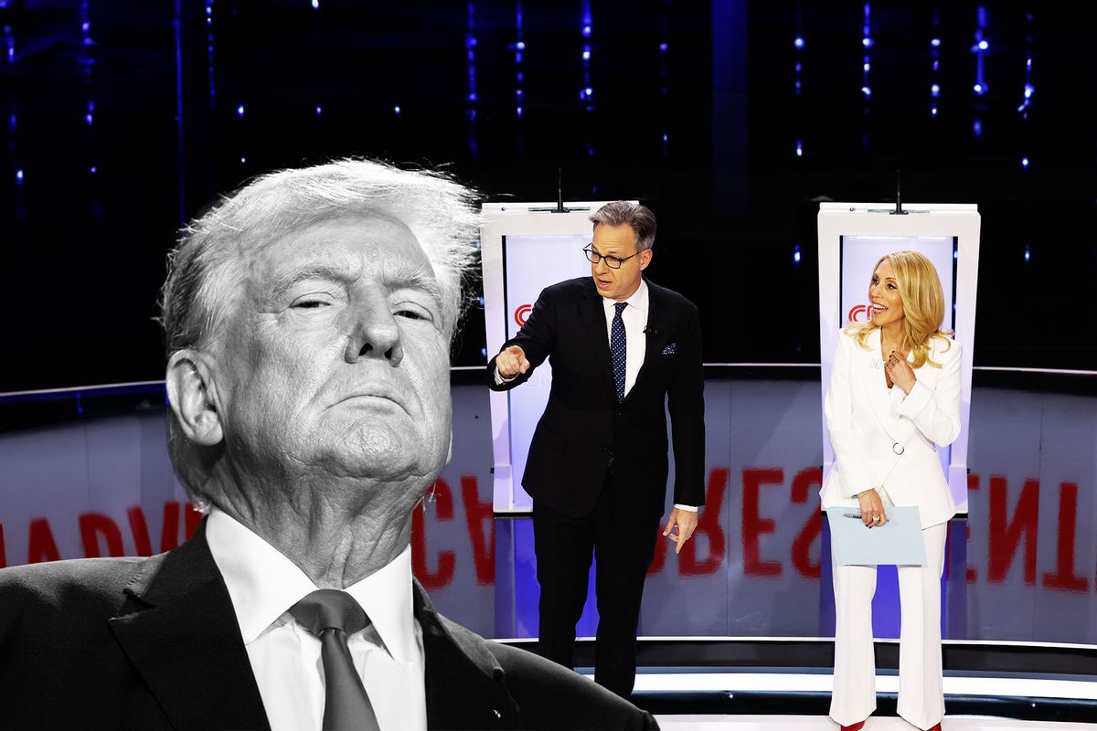 Donald Trump, Jake Tapper and Dana Bash (Photo illustration by Salon/Getty Images)