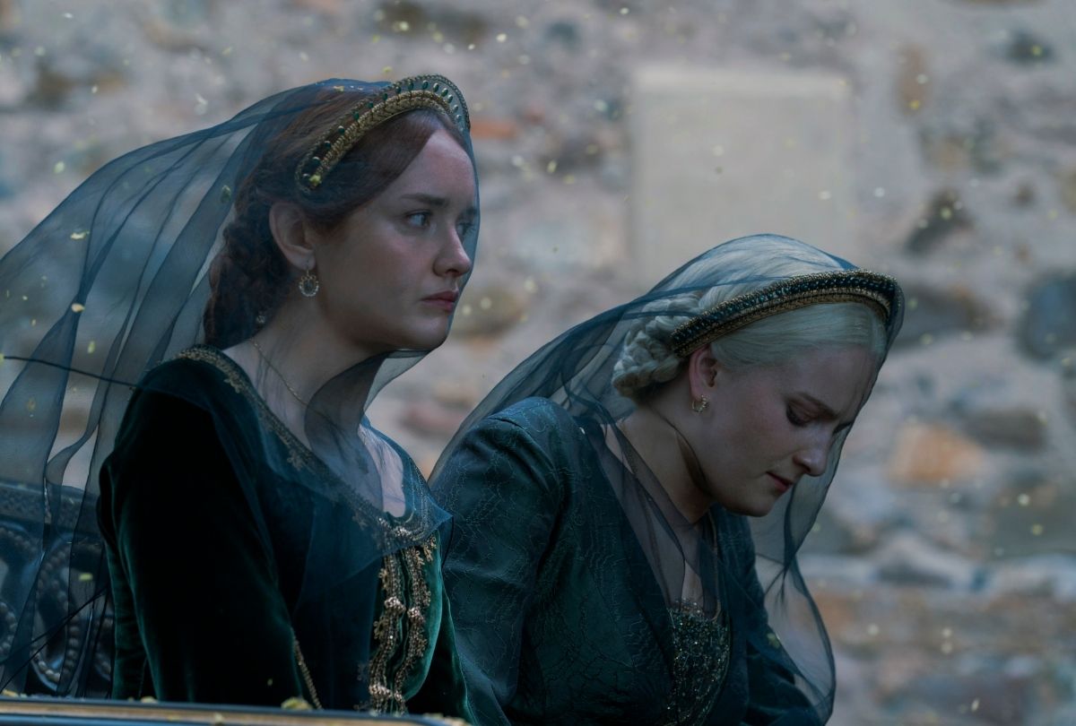 Olivia Cooke as Alicent Targaryen and Phia Saban as Helaena Targaryen in "House of the Dragon" (HBO) (HBO)