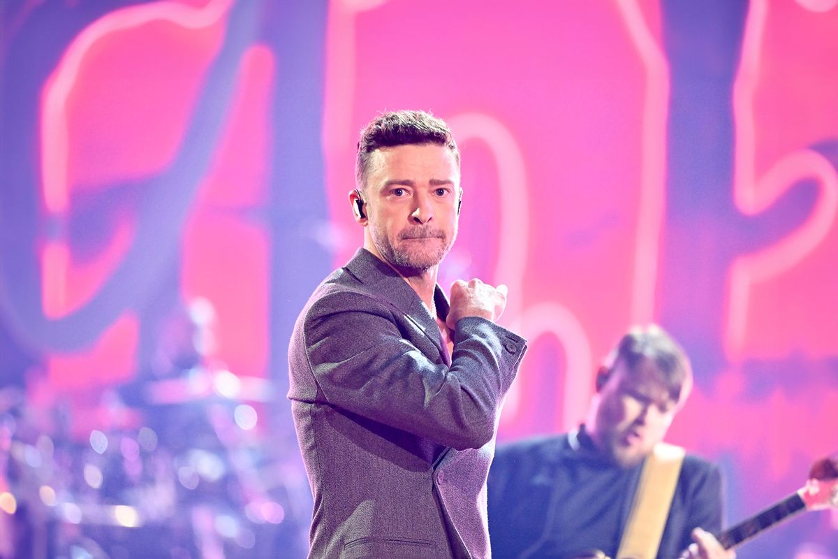 Justin Timberlake performs onstage at the 2024 iHeartRadio Music Awards held at the Dolby Theatre on April 1, 2024 in Los Angeles, California. (Michael Buckner/Billboard via Getty Images)