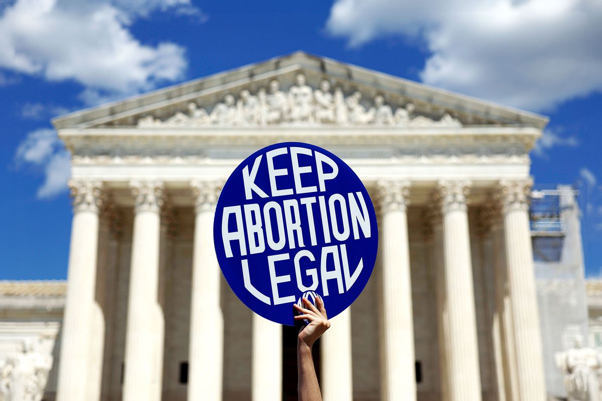 An abortion rights advocate participates in a protest outside of the U.S. Supreme Court Building on June 24, 2024 in Washington, DC. (Anna Moneymaker/Getty Images)