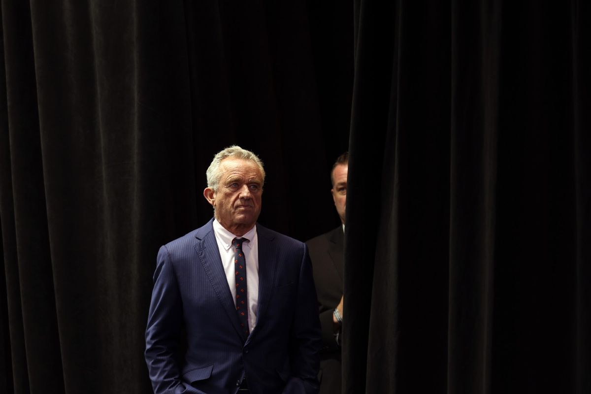 Presidential Candidate Robert F. Kennedy, Jr. prepares to take the stage to speak at the Libertarian National Convention on May 24, 2024 in Washington, DC.  (Kevin Dietsch/Getty Images)