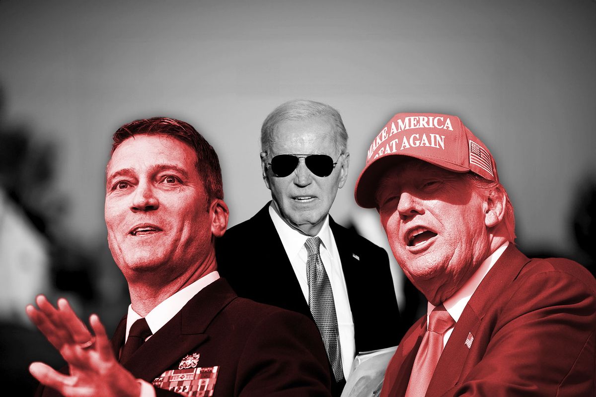Ronny Jackson, Joe Biden and Donald Trump (Photo illustration by Salon/Getty Images)