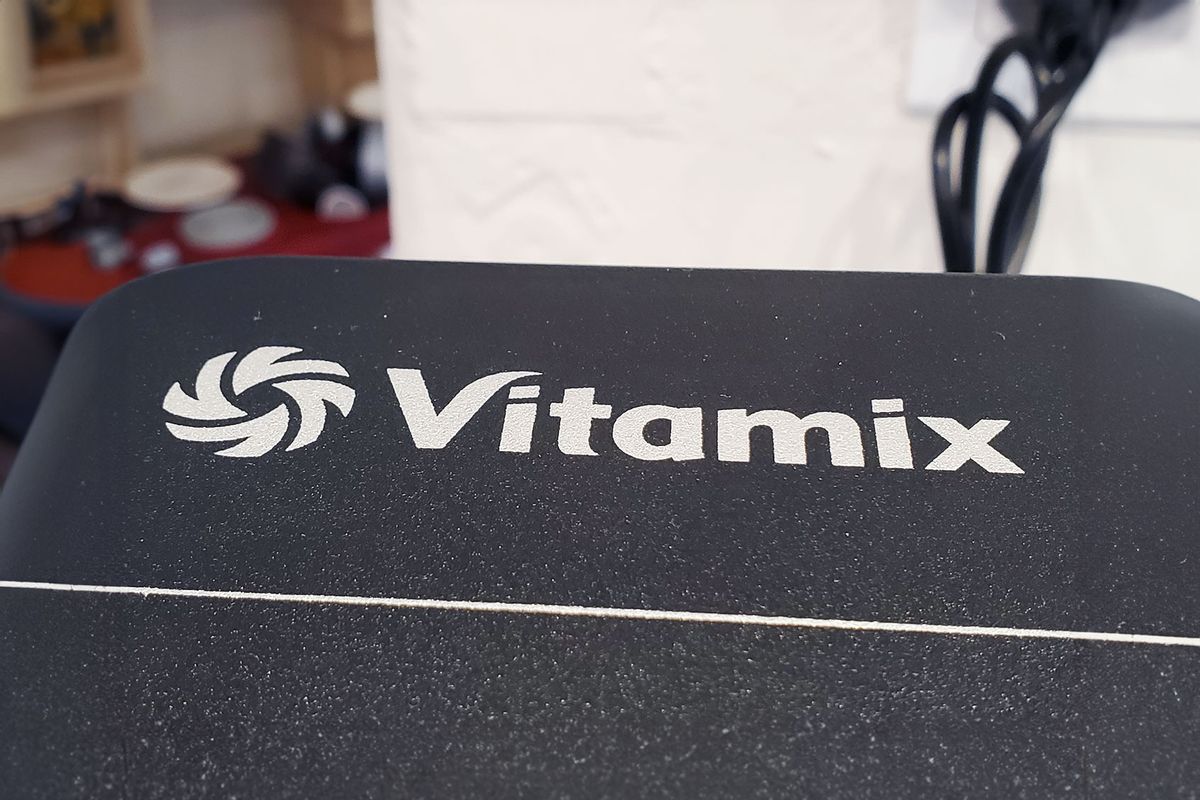 Close-up of Vitamix logo on home appliance. (Smith Collection/Gado/Getty Images)
