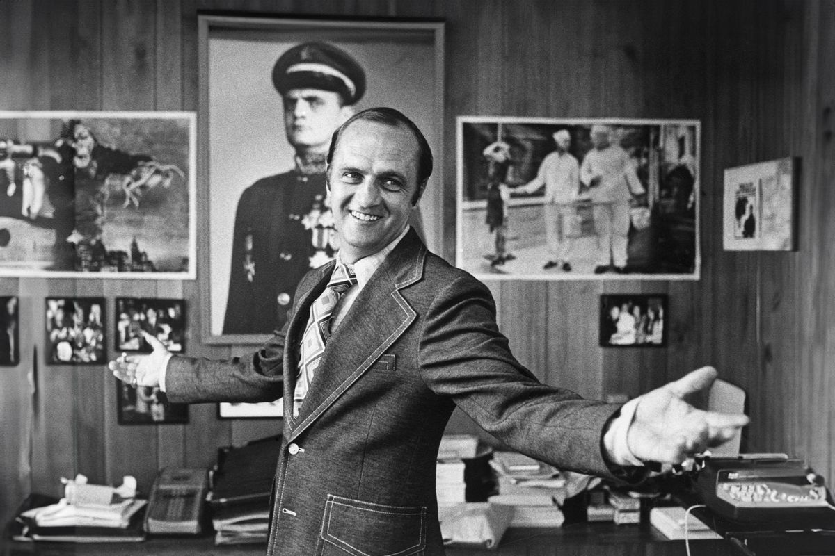 Close-up of actor/comedian Bob Newhart in his office at home, September 1972. (Getty Images/Bettmann Contributor)