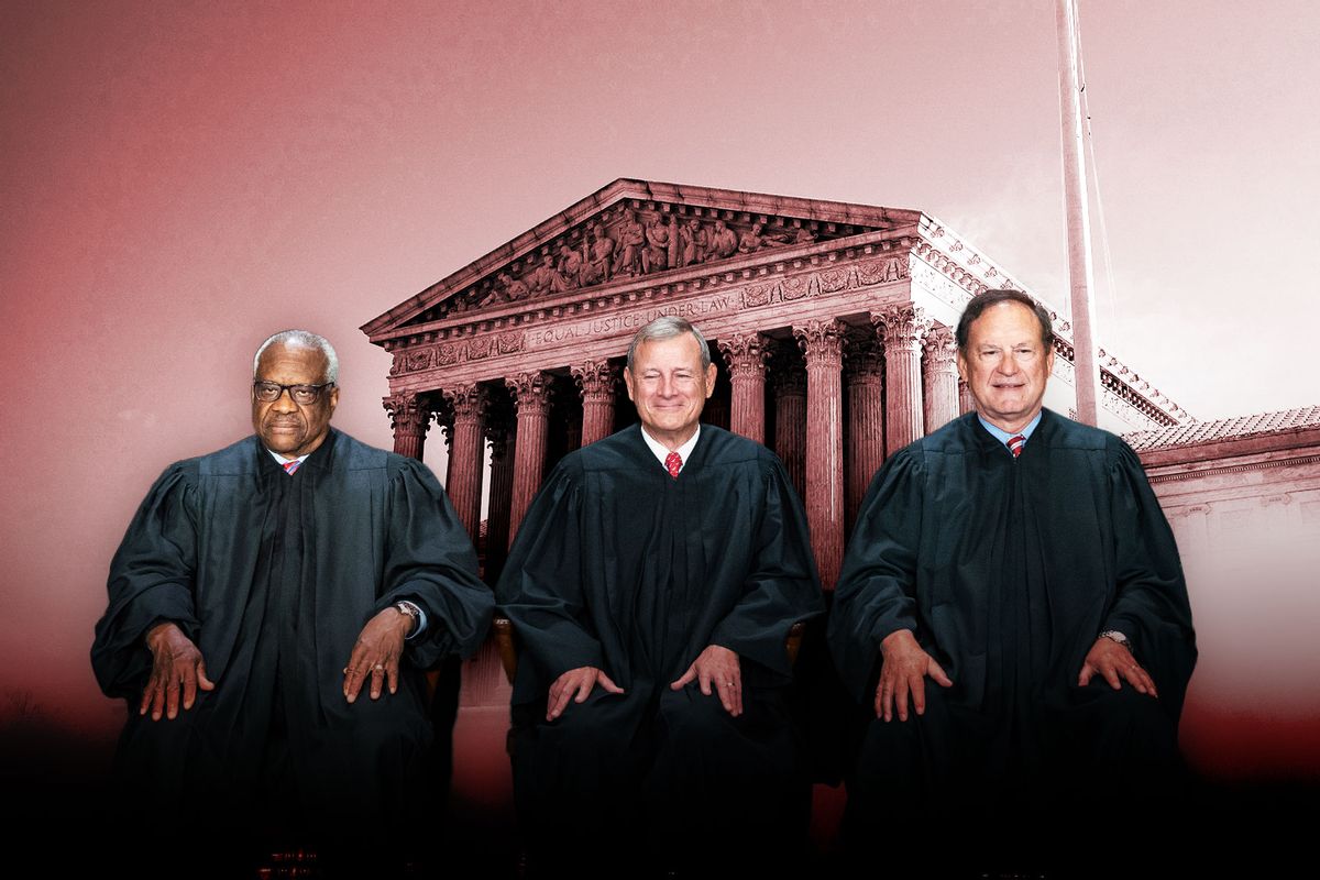 Clarence Thomas, John Roberts and Samuel Alito (Photo illustration by Salon/Getty Images)